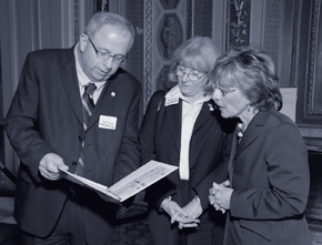 Frank Pugh, Mary Boger, Barbara Boxer