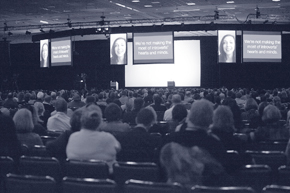 Susan Cain speaks via Skype at CSBA's AEC.
